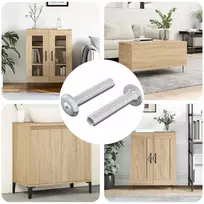 Užrakinimo varžtas Paprastas 2 pcs Sidabro M6 x 30 mm Plienas