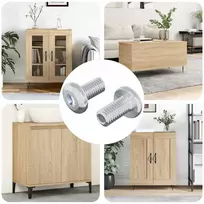 Užrakinimo varžtas Paprastas 2 pcs Sidabro M6 x 12 mm Plienas