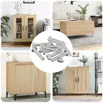 Galvos užrakto varžtas 12 pcs Sidabro M6 x 30 mm Plienas