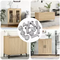 Galvos užrakto varžtas 12 pcs Sidabro M6 x 15 mm Plienas
