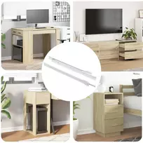 Stalčių bėgis 2 pcs Balta 350 mm Plienas