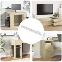 Stalčių bėgis 73 pcs Balta Plienas