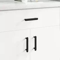 Spintelės rankena 12 pcs Juoda 121 x 16.6 x 28.3 mm Geležis