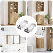 Spintelės kabinamas laikiklis 2 pcs Balta 70 x 48 x 19 mm