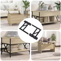 Lovos kėlimo mechanizmas 12 pcs Juoda 340 x 95 x 40 mm Geležis