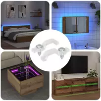 LED Juostos Klipai 23,8 mm 2 pcs Skaidrus Plastikas ir Geležis