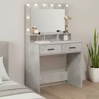 Makiažo stalas Betono pilka 79 x 41 x 135 cm Apdirbta mediena