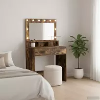 Makiažo stalas Rūkyta ąžuolas 79 x 41 x 135 cm Apdirbta mediena