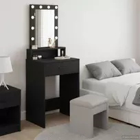 Makiažo stalas Juoda 50 x 41 x 140 cm Apdirbta mediena