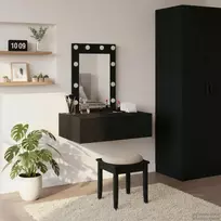 Makiažo stalas Juoda 60 x 40 x 70 cm Apdirbta mediena