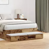 Lovos stalčiai su stalčių Senas medis 120 x 36,5 x 16,5 cm