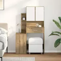 Makiažo stalas su stalčių Amatininkų ąžuolas 80 x 35 x 132 cm