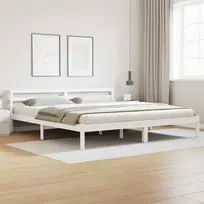 Lovos rėmas Balta 225,5 x 205,5 x 69,5 cm Kietas pušies medis