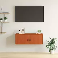 Sieninė spintelė su lentyna Vaško ruda 80 x 30 x 30 cm