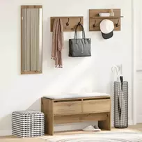 Prieškambario baldų komplektas su stalčių 4 pcs Meistrų ąžuolas