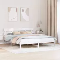Lovos rėmas Balta 180 x 200 cm Pušies medienos masyvas