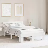 Lovos rėmas Balta 140 x 190 cm Kietos pušies mediena