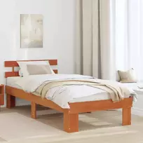 Lovos rėmas Vaško ruda 75 x 190 cm Kietos pušies mediena