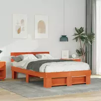 Lovos rėmas Vaško ruda 140 x 190 cm Kietos pušies mediena