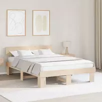 Lovos rėmas Natūrali 150 x 200 cm Kietos pušies mediena