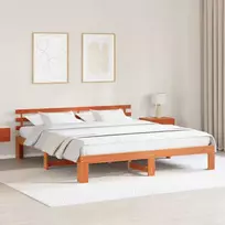 Lovos rėmas Vaško ruda 180 x 200 cm Kietos pušies mediena