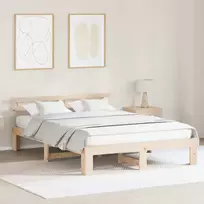 Lovos rėmas Natūrali 160 x 200 cm Kietos pušies mediena