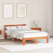 Lovos rėmas Vaško ruda 135 x 190 cm Kietos pušies mediena