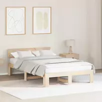 Lovos rėmas Natūrali 140 x 190 cm Kietos pušies mediena