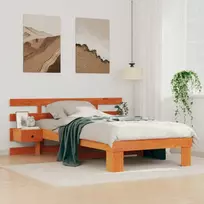 Lovos rėmas Vaško ruda 90 x 190 cm Kietos pušies mediena