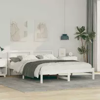 Lovos rėmas Balta 160 x 200 cm Kietos pušies mediena