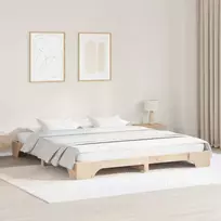 Lovos rėmas Natūrali 180 x 200 cm Kietos pušies mediena