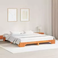 Lovos rėmas Vaško ruda 200 x 200 cm Kietos pušies mediena