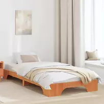 Lovos rėmas Vaško ruda 75 x 190 cm Kietos pušies mediena