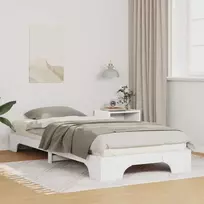 Lovos rėmas Balta 90 x 220 cm Kietos pušies mediena