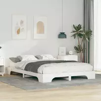 Lovos rėmas Balta 140 x 220 cm Kietos pušies mediena