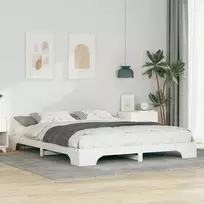 Lovos rėmas Balta 160 x 220 cm Kietos pušies mediena