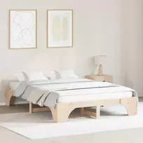 Lovos rėmas Natūrali 150 x 200 cm Kietos pušies mediena
