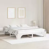 Lovos rėmas Balta 180 x 200 cm Kietos pušies mediena