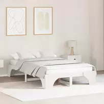 Lovos rėmas Balta 140 x 190 cm Kietos pušies mediena