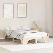 Lovos rėmas Natūrali 140 x 190 cm Kietos pušies mediena