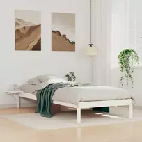 Lovos rėmas su šoninėmis stalelėmis Balta 80 x 220 cm