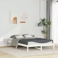 Lovos rėmas su šoninėmis stalelėmis Balta 140 x 220 cm