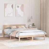 Lovos rėmas Natūrali 150 x 200 cm Kietos pušies mediena
