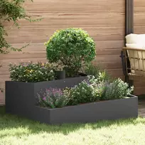 Sodo vazonas Juoda 100 x 100 x 50 cm Šaltai valcuotas plienas