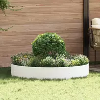 Vazonų žiedas Balta 120 x 120 x 20 cm Šaltai valcuotas plienas