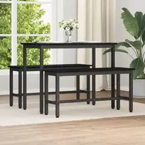 Valgomojo suolas 2 pcs Juodas ąžuolas 100 x 32,5 x 48,5 cm
