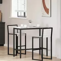 staliuku Balta 100 x 50 x 91 cm Inžinerinė mediena ir plienas