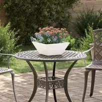Sodo vazonas Balta 35 x 35 x 15 cm Šaltai valcuotas plienas