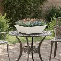 Sodo vazonas Balta 50 x 50 x 15 cm Šaltai valcuotas plienas