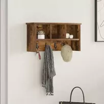 Prikabinamas paltas su lentyna Rūkyta ąžuolas 50 x 16 x 26 cm
